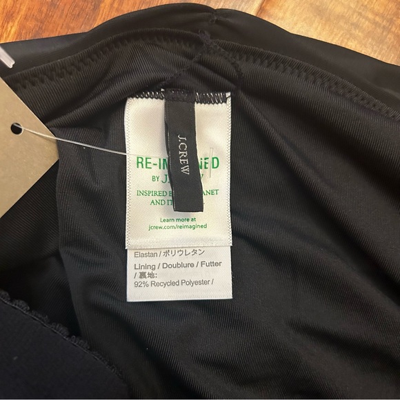 NWT J. Crew Ruched Sweetheart One-Piece Swimsuit Black Size 24 - Picture 7 of 10